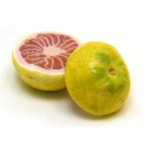 1:12 Scale Miniature Halved Yellow Pomelo
